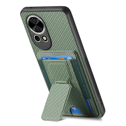 For Huawei nova 13 5G Case with Card Holder Kickstand Fiber Pattern Leather Back Cover