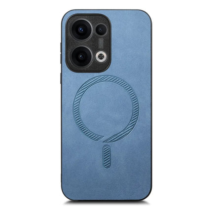 For Oppo Reno13 5G (Global) Leather Back Case Compatible with MagSafe Skin-touch Phone Cover