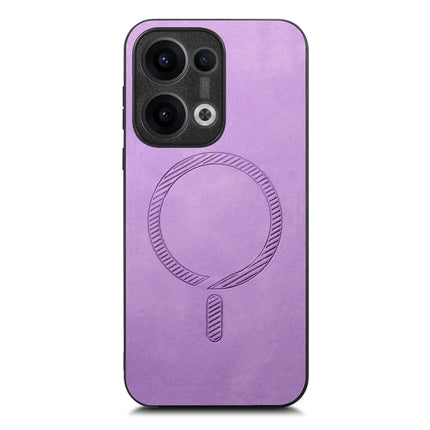 For Oppo Reno13 5G (Global) Leather Back Case Compatible with MagSafe Skin-touch Phone Cover