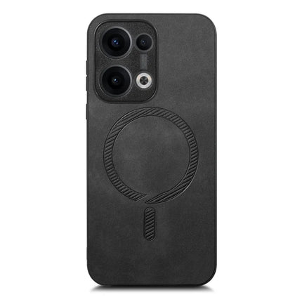 For Oppo Reno13 5G (Global) Leather Back Case Compatible with MagSafe Skin-touch Phone Cover