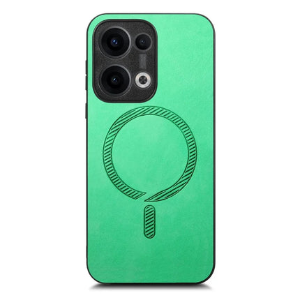 For Oppo Reno13 5G (Global) Leather Back Case Compatible with MagSafe Skin-touch Phone Cover