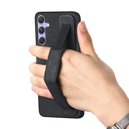 For Samsung Galaxy A36 5G Case with Wristband Kickstand Leather + TPU Phone Cover