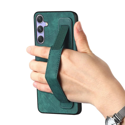 For Samsung Galaxy A36 5G Case with Wristband Kickstand Leather + TPU Phone Cover