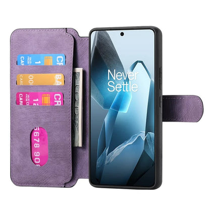 For OnePlus Ace 5 5G / OnePlus Ace 5 Pro 5G Case CASENEO Detachable Magnetic RFID Block Leather Phone Wallet Cover - Purple