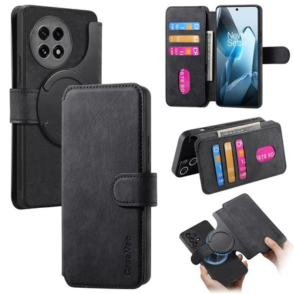 For OnePlus Ace 5 5G / OnePlus Ace 5 Pro 5G Case CASENEO Detachable Magnetic RFID Block Leather Phone Wallet Cover - Black