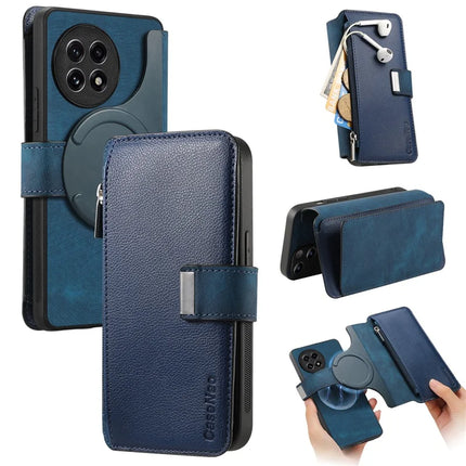 For OnePlus Ace 5 5G / OnePlus Ace 5 Pro 5G Case CASENEO MW-02 Detachable Magnetic Leather Flip Phone Cover - Dark Blue