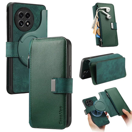 For OnePlus Ace 5 5G / OnePlus Ace 5 Pro 5G Case CASENEO MW-02 Detachable Magnetic Leather Flip Phone Cover - Green