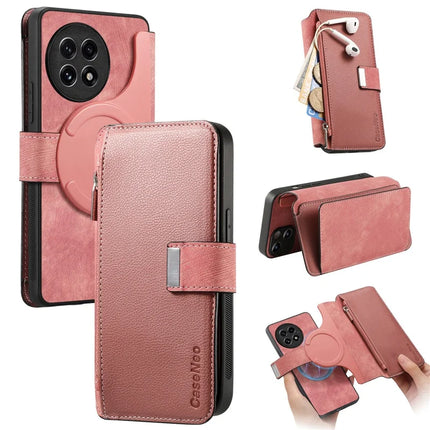 For OnePlus Ace 5 5G / OnePlus Ace 5 Pro 5G Case CASENEO MW-02 Detachable Magnetic Leather Flip Phone Cover - Pink