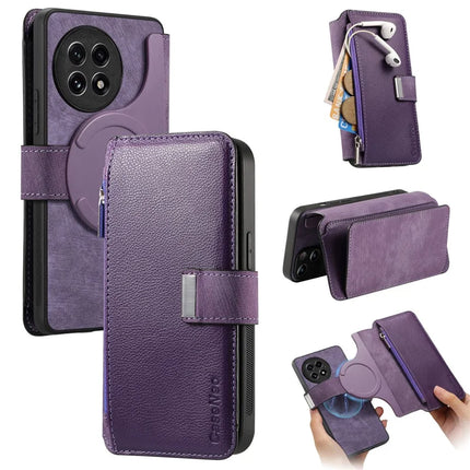 For OnePlus Ace 5 5G / OnePlus Ace 5 Pro 5G Case CASENEO MW-02 Detachable Magnetic Leather Flip Phone Cover - Purple
