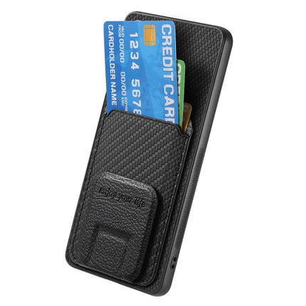 For OnePlus Ace 5 5G / OnePlus Ace 5 Pro 5G Case Card Holder Carbon Fiber Texture Leather Coated TPU Phone Cover