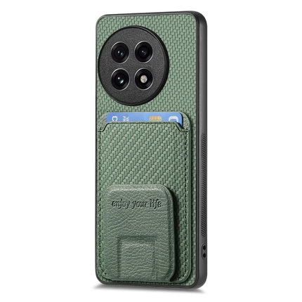 For OnePlus Ace 5 5G / OnePlus Ace 5 Pro 5G Case Card Holder Carbon Fiber Texture Leather Coated TPU Phone Cover