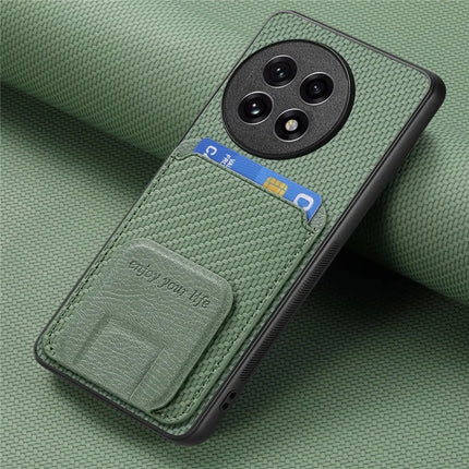 For OnePlus Ace 5 5G / OnePlus Ace 5 Pro 5G Case Card Holder Carbon Fiber Texture Leather Coated TPU Phone Cover