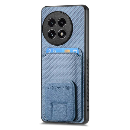For OnePlus Ace 5 5G / OnePlus Ace 5 Pro 5G Case Card Holder Carbon Fiber Texture Leather Coated TPU Phone Cover