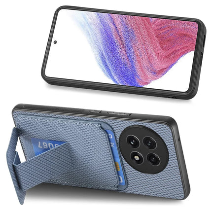 For OnePlus Ace 5 5G / OnePlus Ace 5 Pro 5G Case Card Holder Carbon Fiber Texture Leather Coated TPU Phone Cover