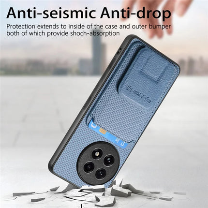For OnePlus Ace 5 5G / OnePlus Ace 5 Pro 5G Case Card Holder Carbon Fiber Texture Leather Coated TPU Phone Cover