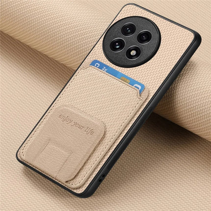 For OnePlus Ace 5 5G / OnePlus Ace 5 Pro 5G Case Card Holder Carbon Fiber Texture Leather Coated TPU Phone Cover