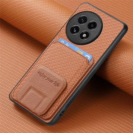 For OnePlus Ace 5 5G / OnePlus Ace 5 Pro 5G Case Card Holder Carbon Fiber Texture Leather Coated TPU Phone Cover