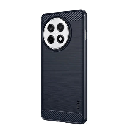 For OnePlus Ace 5 Pro 5G / OnePlus Ace 5 5G Back Cover MOFI Brushed Texture Carbon Fiber Soft TPU Case - Blue