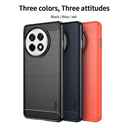 For OnePlus Ace 5 Pro 5G / OnePlus Ace 5 5G Back Cover MOFI Brushed Texture Carbon Fiber Soft TPU Case