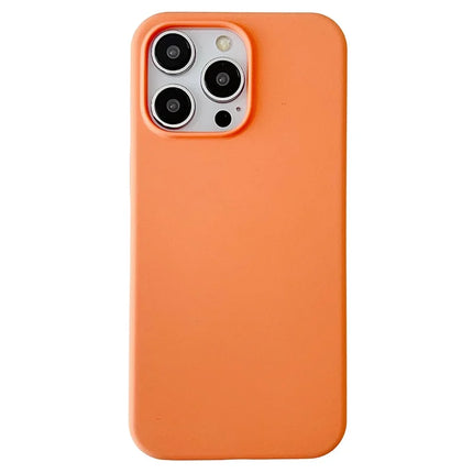 For iPhone 15 Pro Max Case Silicone Shockproof Phone Protective Cover Shell - Orange