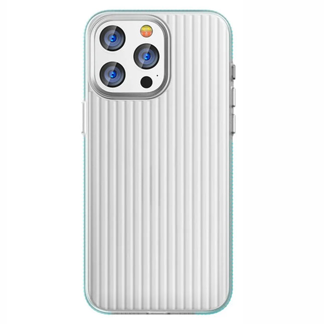 For iPhone 15 Pro Max Case Corrugated Texture Shockproof Matte PC Phone Cover