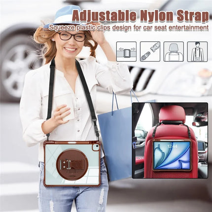 For iPad Air 13 (2024) / iPad Pro 12.9 (2022) / (2021) / (2020) / (2018) Kickstand Case PC+TPU+Acrylic Cover with Strap