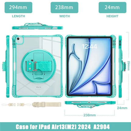 For iPad Air 13 (2024) / iPad Pro 12.9 (2022) / (2021) / (2020) / (2018) Kickstand Case PC+TPU+Acrylic Cover with Strap
