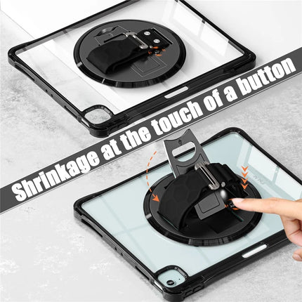 For iPad Air 13 (2024) / iPad Pro 12.9 (2022) / (2021) / (2020) / (2018) Case Kickstand PC+TPU+Acrylic Clear Tablet Cover