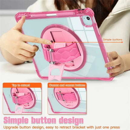 For iPad Air 13 (2024) / iPad Pro 12.9 (2022) / (2021) / (2020) / (2018) Case Kickstand PC+TPU+Acrylic Clear Tablet Cover