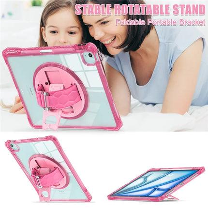For iPad Air 13 (2024) / iPad Pro 12.9 (2022) / (2021) / (2020) / (2018) Case Kickstand PC+TPU+Acrylic Clear Tablet Cover