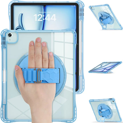 For iPad Air 13 (2024) / iPad Pro 12.9 (2022) / (2021) / (2020) / (2018) Case Kickstand PC+TPU+Acrylic Clear Tablet Cover