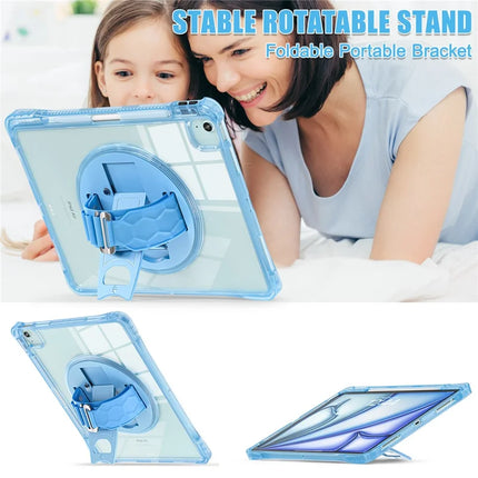 For iPad Air 13 (2024) / iPad Pro 12.9 (2022) / (2021) / (2020) / (2018) Case Kickstand PC+TPU+Acrylic Clear Tablet Cover