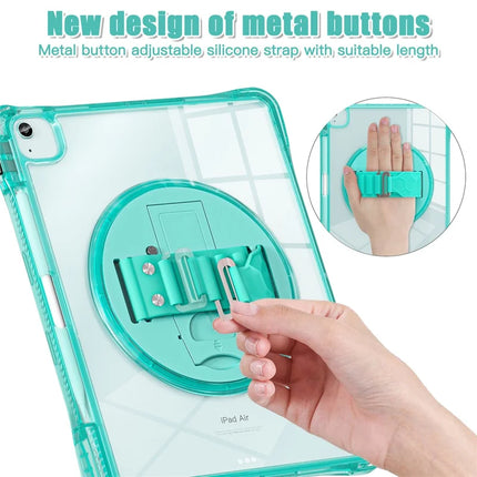 For iPad Air 13 (2024) / iPad Pro 12.9 (2022) / (2021) / (2020) / (2018) Case Kickstand PC+TPU+Acrylic Clear Tablet Cover