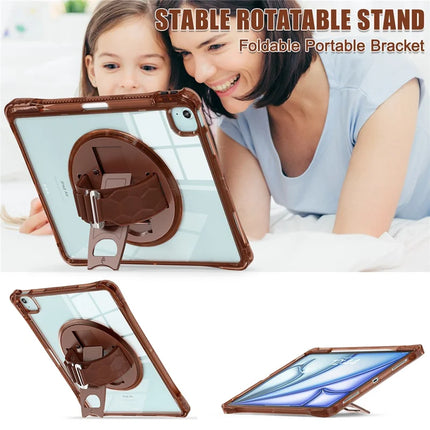 For iPad Air 13 (2024) / iPad Pro 12.9 (2022) / (2021) / (2020) / (2018) Case Kickstand PC+TPU+Acrylic Clear Tablet Cover