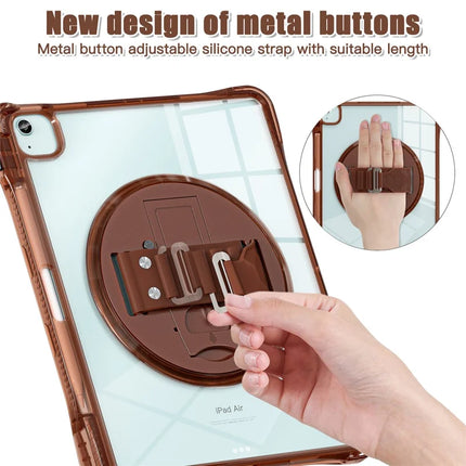For iPad Air 13 (2024) / iPad Pro 12.9 (2022) / (2021) / (2020) / (2018) Case Kickstand PC+TPU+Acrylic Clear Tablet Cover
