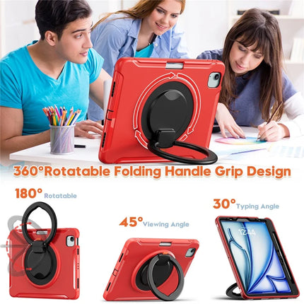 For iPad Air 11 (2024) / Air (2022) / (2020) / iPad Pro 11 (2022) / (2021) / (2020) / (2018) Case Kickstand PC+TPU Cover with Pen Slot