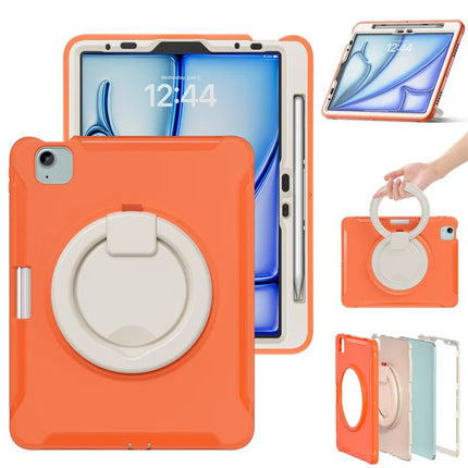 For iPad Air 11 (2024) / Air (2022) / (2020) / iPad Pro 11 (2022) / (2021) / (2020) / (2018) Case Kickstand PC+TPU Cover with Pen Slot