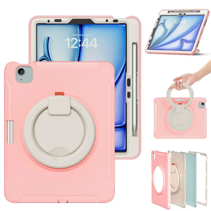 For iPad Air 11 (2024) / Air (2022) / (2020) / iPad Pro 11 (2022) / (2021) / (2020) / (2018) Case Kickstand PC+TPU Cover with Pen Slot