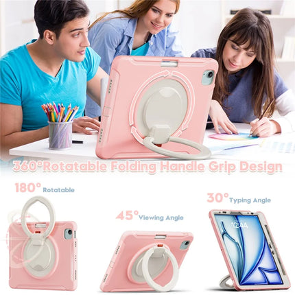 For iPad Air 11 (2024) / Air (2022) / (2020) / iPad Pro 11 (2022) / (2021) / (2020) / (2018) Case Kickstand PC+TPU Cover with Pen Slot
