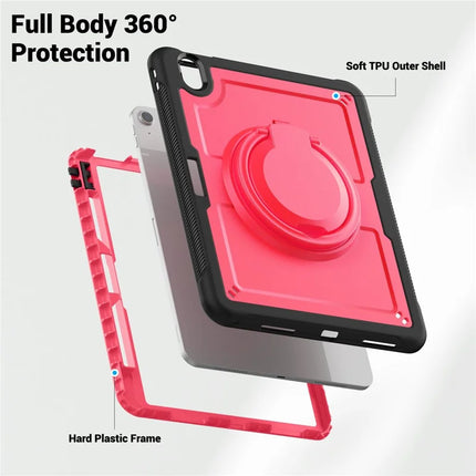 For iPad Air 11 (2024) Case Rotating Kickstand PC+TPU Shockproof Tablet Cover