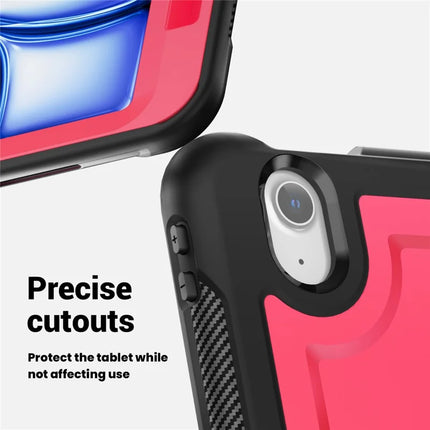 For iPad Air 11 (2024) Case Rotating Kickstand PC+TPU Shockproof Tablet Cover