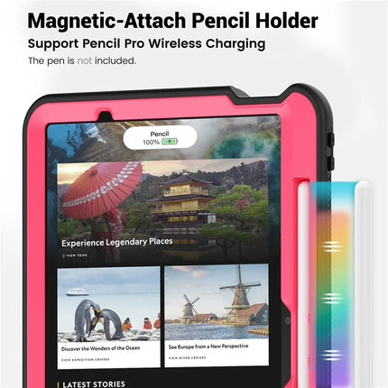 For iPad Air 11 (2024) Case Rotating Kickstand PC+TPU Shockproof Tablet Cover