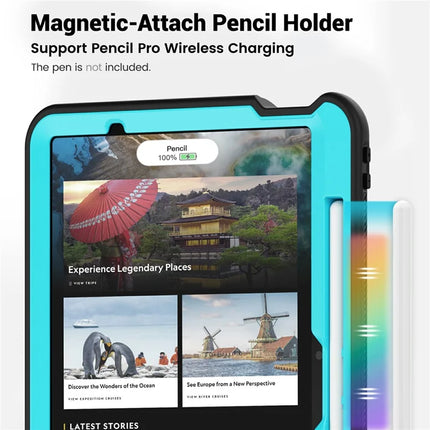 For iPad Air 11 (2024) Case Rotating Kickstand PC+TPU Shockproof Tablet Cover