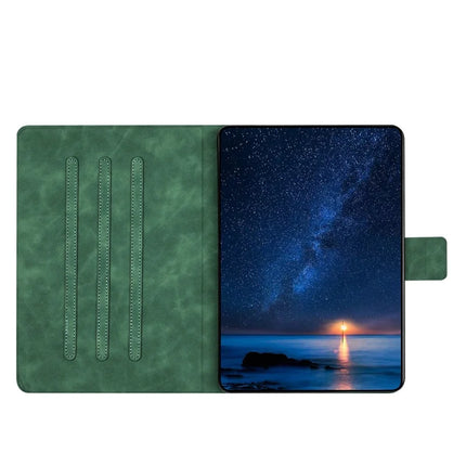 For iPad Air 11 (2024) / Air (2022) / Air (2020) Case Couple Cat Imprinted Microfiber Leather Smart Tablet Cover