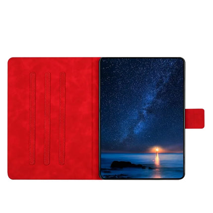 For iPad Air 11 (2024) / Air (2022) / Air (2020) Case Couple Cat Imprinted Microfiber Leather Smart Tablet Cover