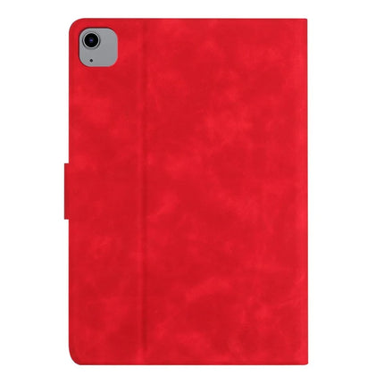 For iPad Air 11 (2024) / Air (2022) / Air (2020) Case Couple Cat Imprinted Microfiber Leather Smart Tablet Cover
