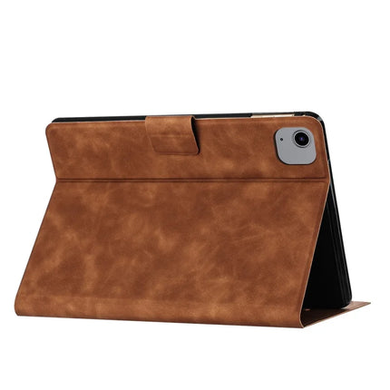 For iPad Air 11 (2024) / Air (2022) / Air (2020) Case Couple Cat Imprinted Microfiber Leather Smart Tablet Cover