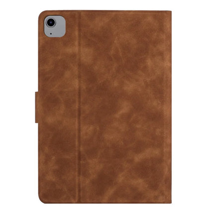 For iPad Air 11 (2024) / Air (2022) / Air (2020) Case Couple Cat Imprinted Microfiber Leather Smart Tablet Cover