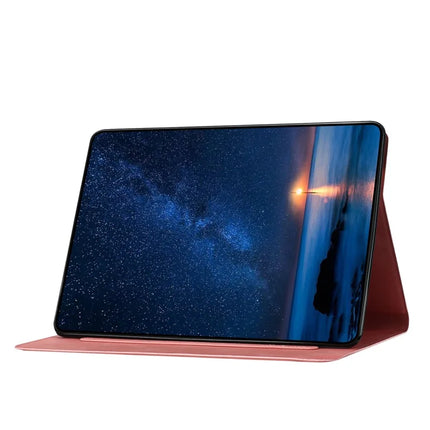 For iPad Air 11 (2024) / Air (2022) / Air (2020) Case Couple Cat Imprinted Microfiber Leather Smart Tablet Cover