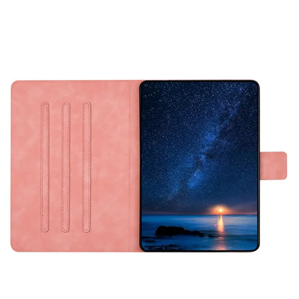 For iPad Air 11 (2024) / Air (2022) / Air (2020) Case Couple Cat Imprinted Microfiber Leather Smart Tablet Cover